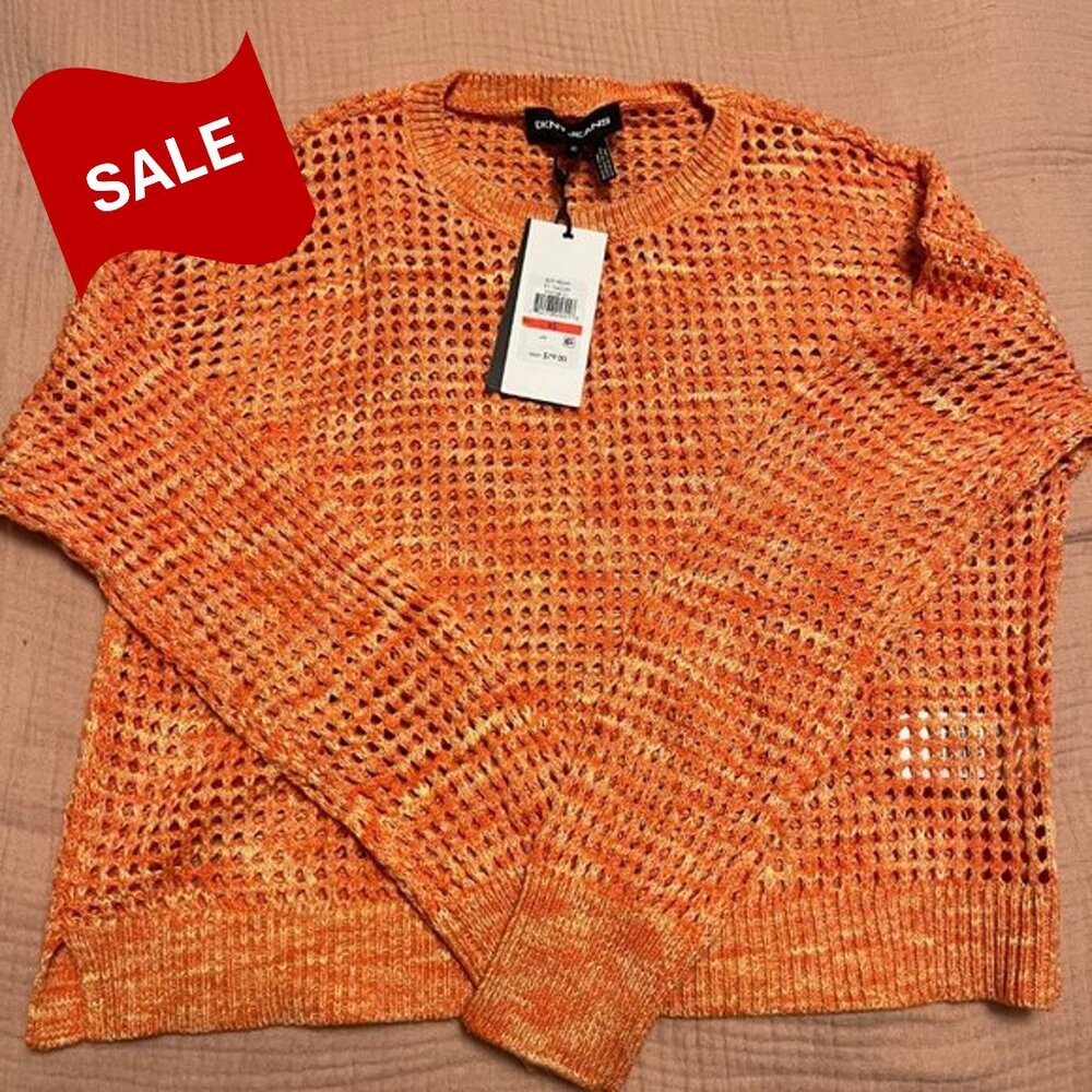 SALE!!!  DKNY Women's summer sweater yellow/orange SZ XS